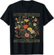 The Horrors Persist But So Do I Humor Funny Flower Design T-Shirt - T-Shirt | Black