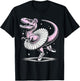 Ballet Dancing T-Rex in Tutu and Slippers T-Shirt - T-Shirt | Black