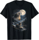 Funny Guinea Pigs Howling at The Moon Funny Pet Guinea Pig T-Shirt - T-Shirt | Black