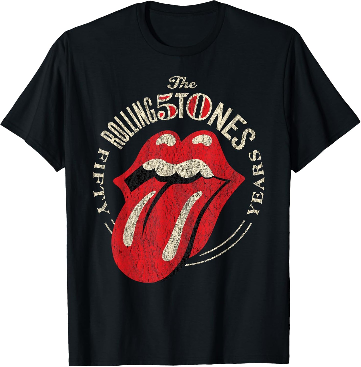 The Rolling Stones Logo zum 50. Jahrestag T-Shirt - T-Shirt | Black