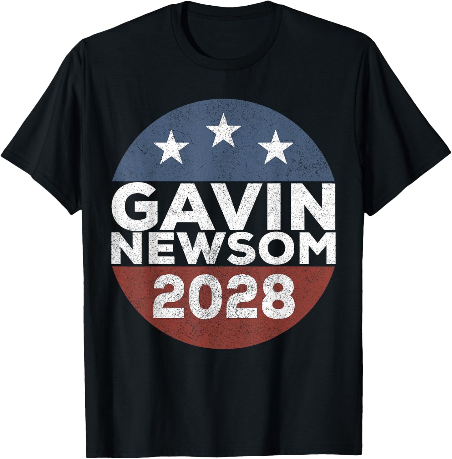 Retro Gavin Newsom Merch 2028 Gavin Newsom 2028 T-Shirt - T-Shirt | Black