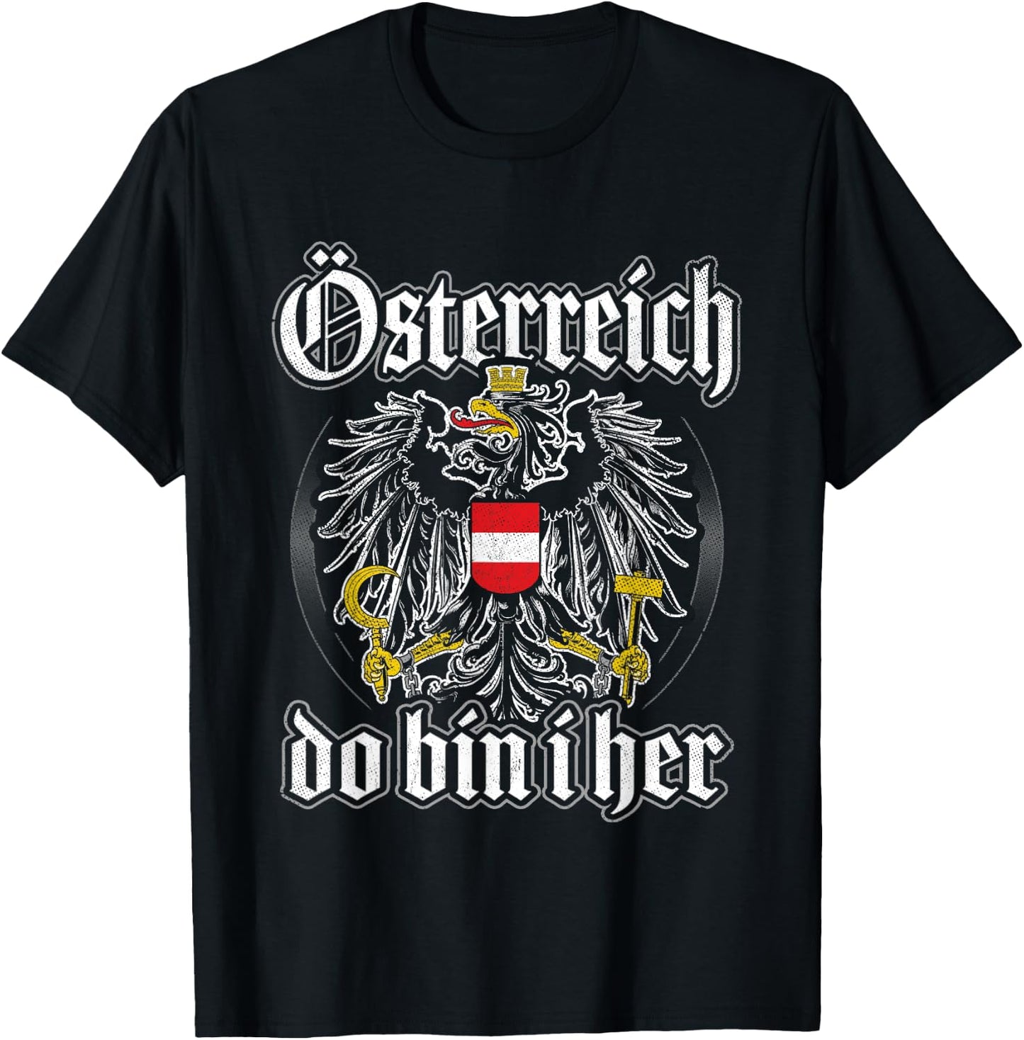 Österreich Do Bin I her Österreichische Flagge Austria T-Shirt - T-Shirt | Black