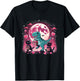 Funny Cats and Dino Valentine’s T-Rex Hearts T-Shirt - T-Shirt | Black