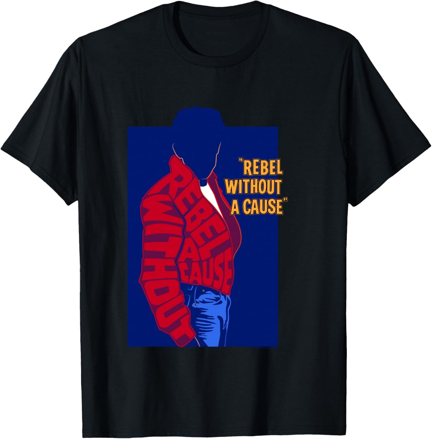 WB100 Rebel Without A Cause James Dean Red Jacket Vintage T-Shirt - T-Shirt | Black