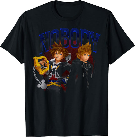 Disney Kingdom Hearts Sora & Roxas Nobody T-Shirt - T-Shirt | Black