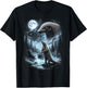 Pangolin Howling at Moon 90's Retro T-Shirt - T-Shirt | Black