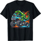 Monster Truck Dinosaur Birthday Party Monster Truck Boy T-Shirt - T-Shirt | Black