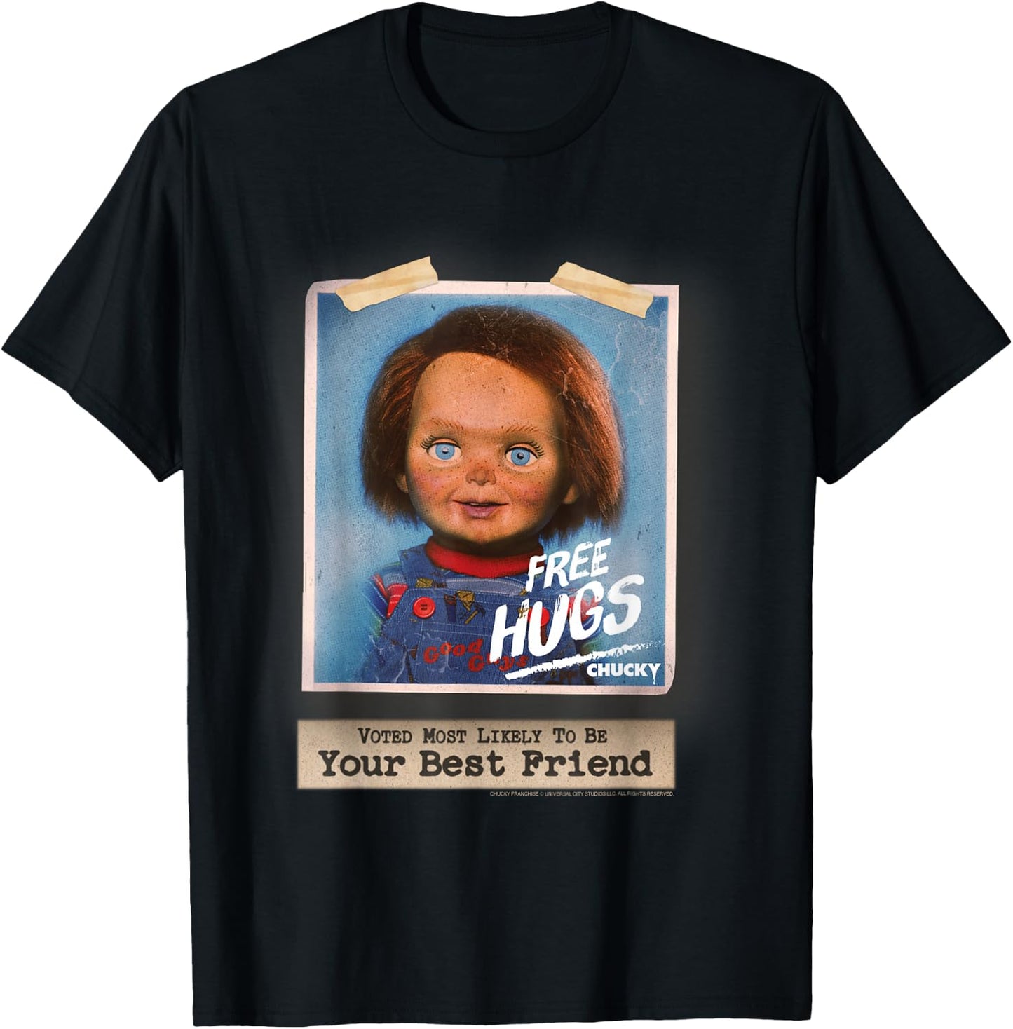 Chucky Free Hugs Vintage Style T-Shirt - T-Shirt | Black