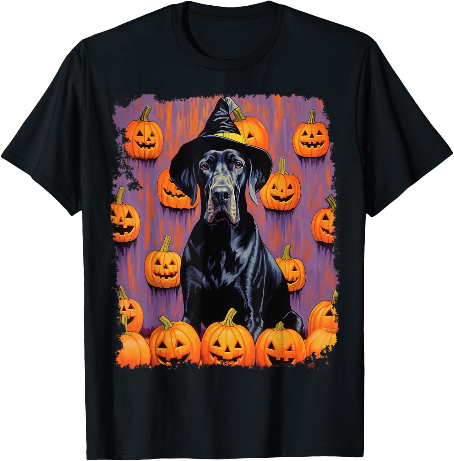 Halloween Dog Great Dane T-Shirt - T-Shirt | Black