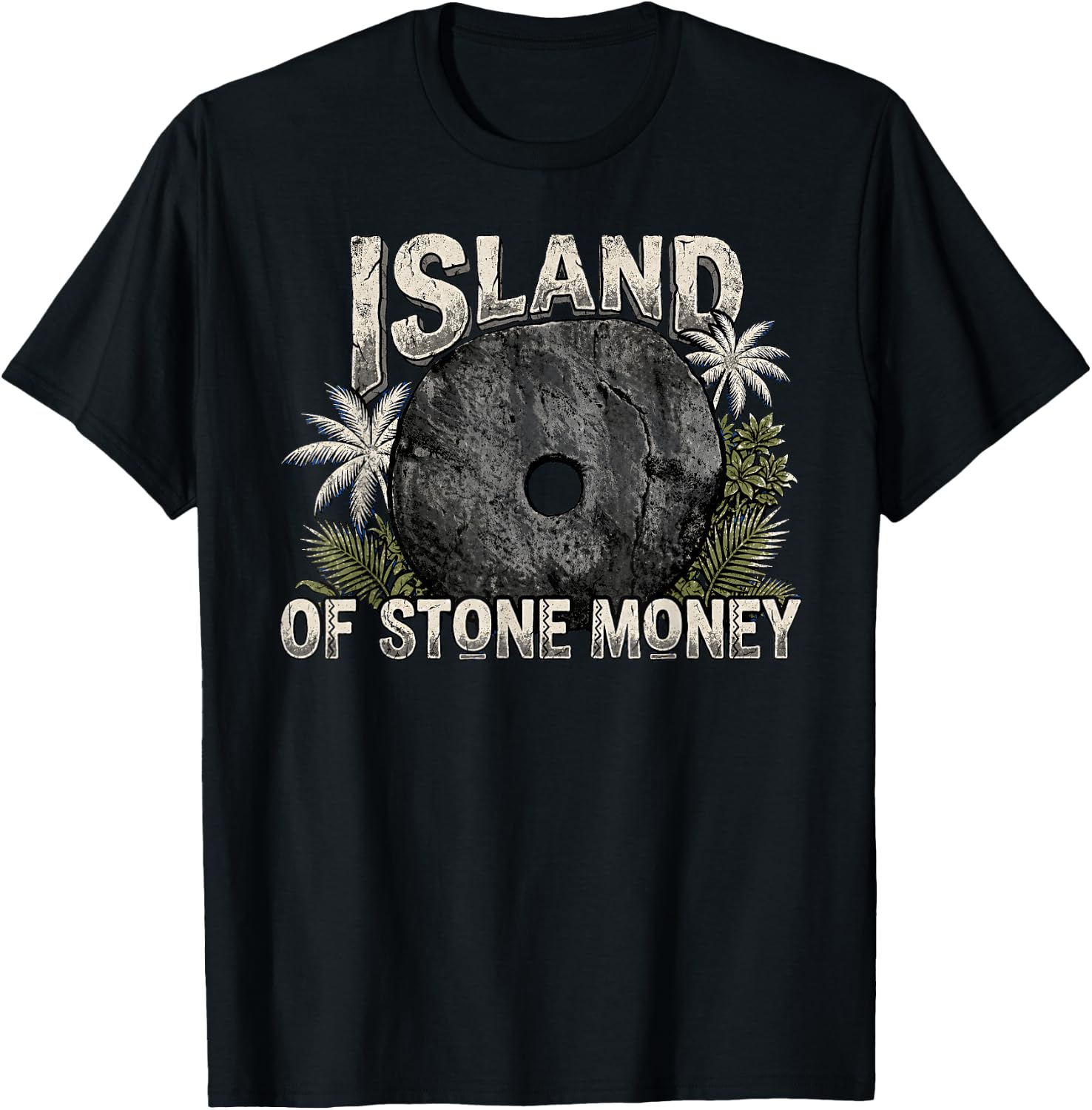 Yap Island Micronesia Stone Money Heritage T-Shirt - T-Shirt | Black