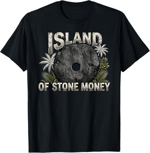 Yap Island Micronesia Stone Money Heritage T-Shirt - T-Shirt | Black