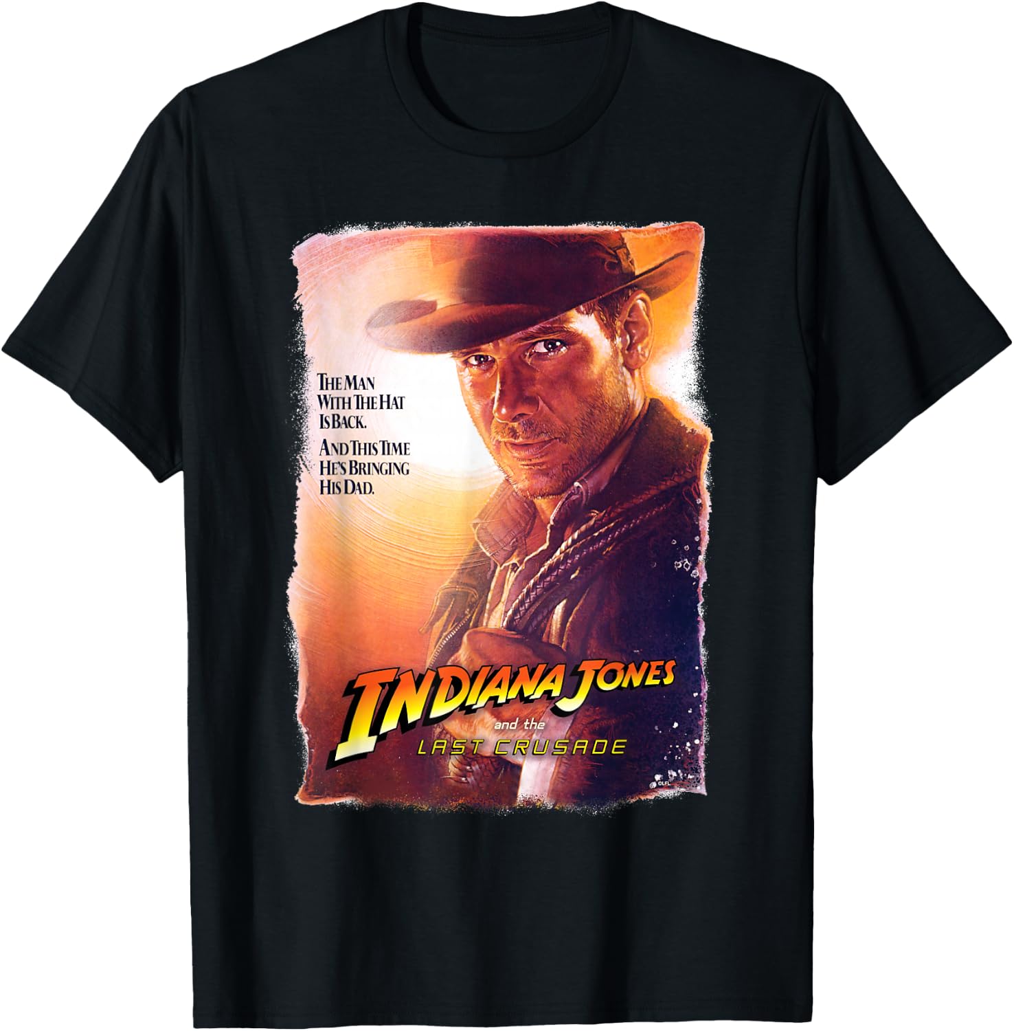Lucasfilm Indiana Jones and The Last Crusade Poster Art T-Shirt - T-Shirt | Black