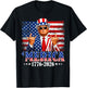 Merica 250 American Years 1776 2026 Trump 250th Anniversary T-Shirt - T-Shirt | Black