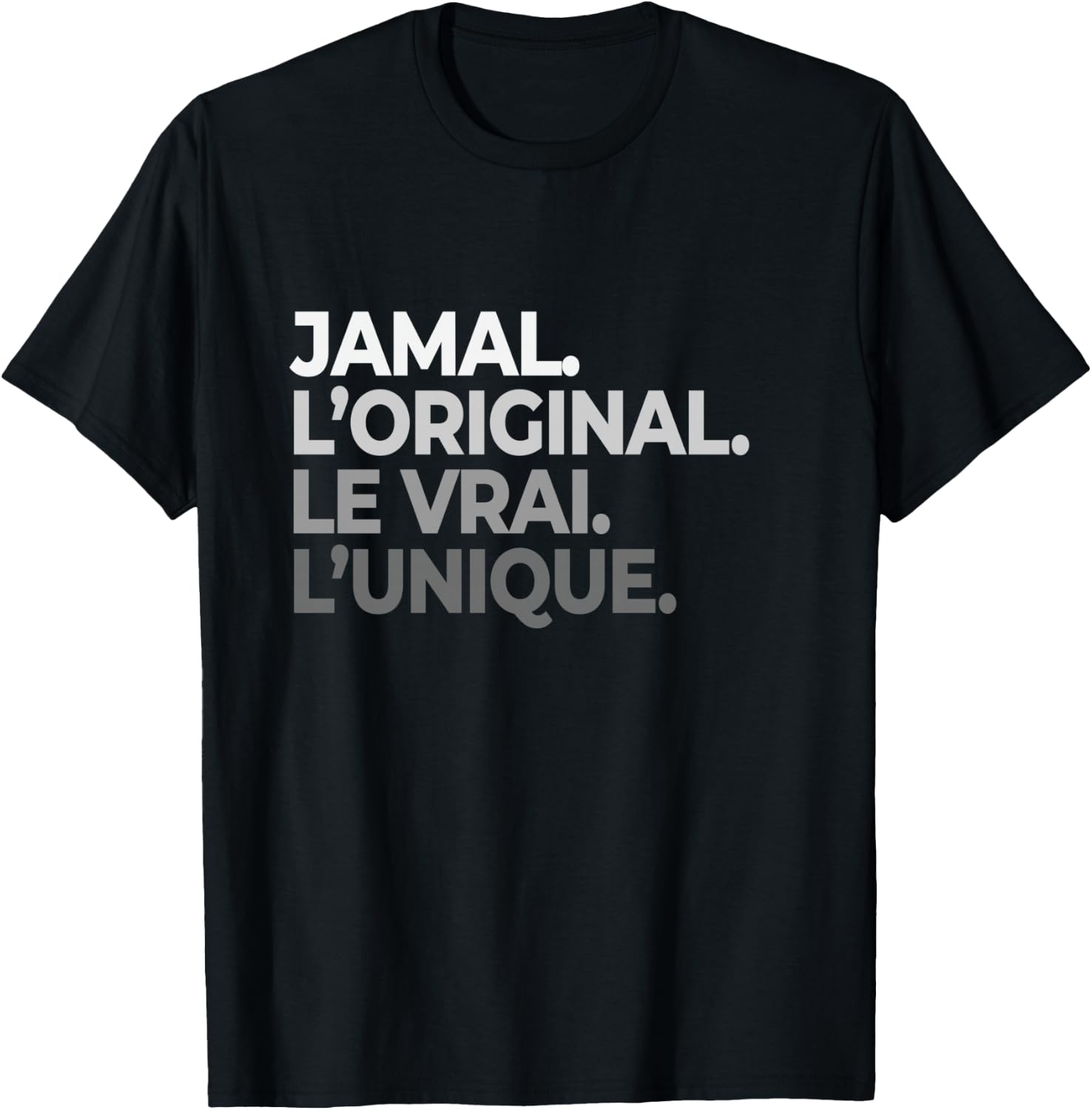 Name Jamal The Original The True The Unique Father's Day T-Shirt - T-Shirt | Black