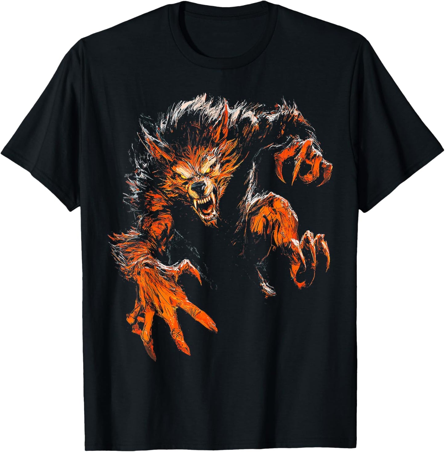 Motif Loup-Garou T-Shirt - T-Shirt | Black