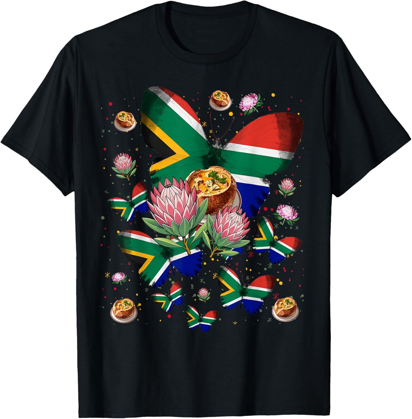South Africa Flag , South Heritage - , Black, S T-Shirt - T-Shirt | Black