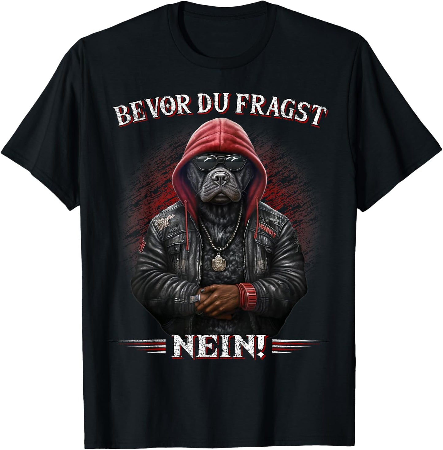 Bevor du fragst - Nein Lustiges Sarkasmus Hunde Kaffee T-Shirt - T-Shirt | Black