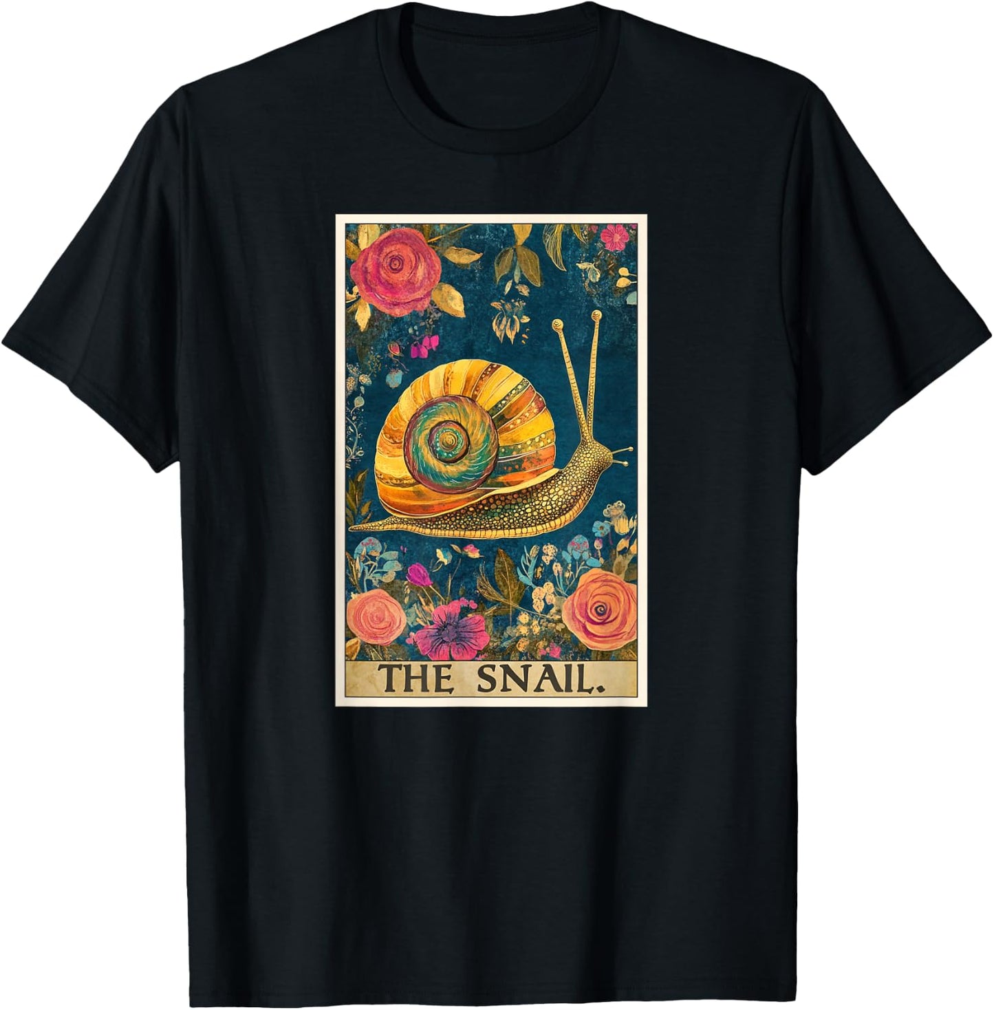 Snail Tarot Card Snails Snail T-Shirt - T-Shirt | Black