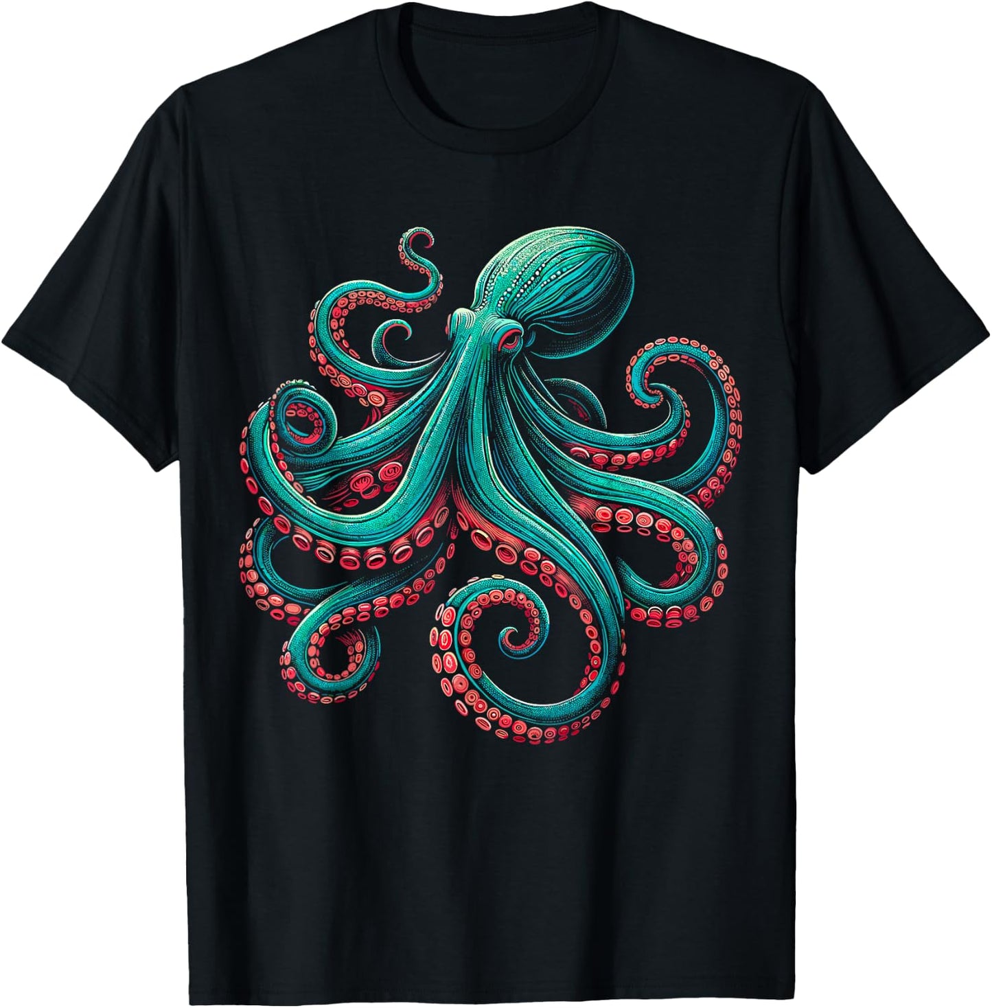 Octopus Kraken Ocean T-Shirt - T-Shirt | Black