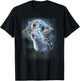 Snow Leopard Shirt - Funny Snow Leopards Howling at the Moon T-Shirt - T-Shirt | Black