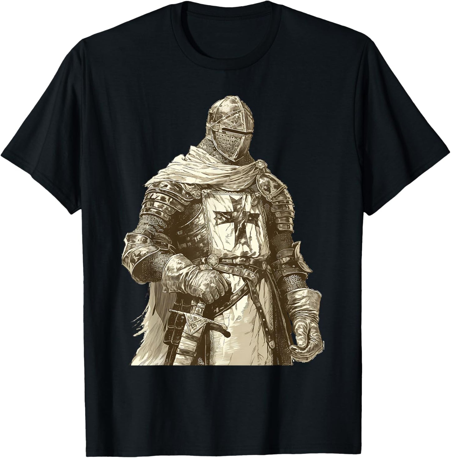 Hospitaller knight Medieval knight Templar knight T-Shirt - T-Shirt | Black