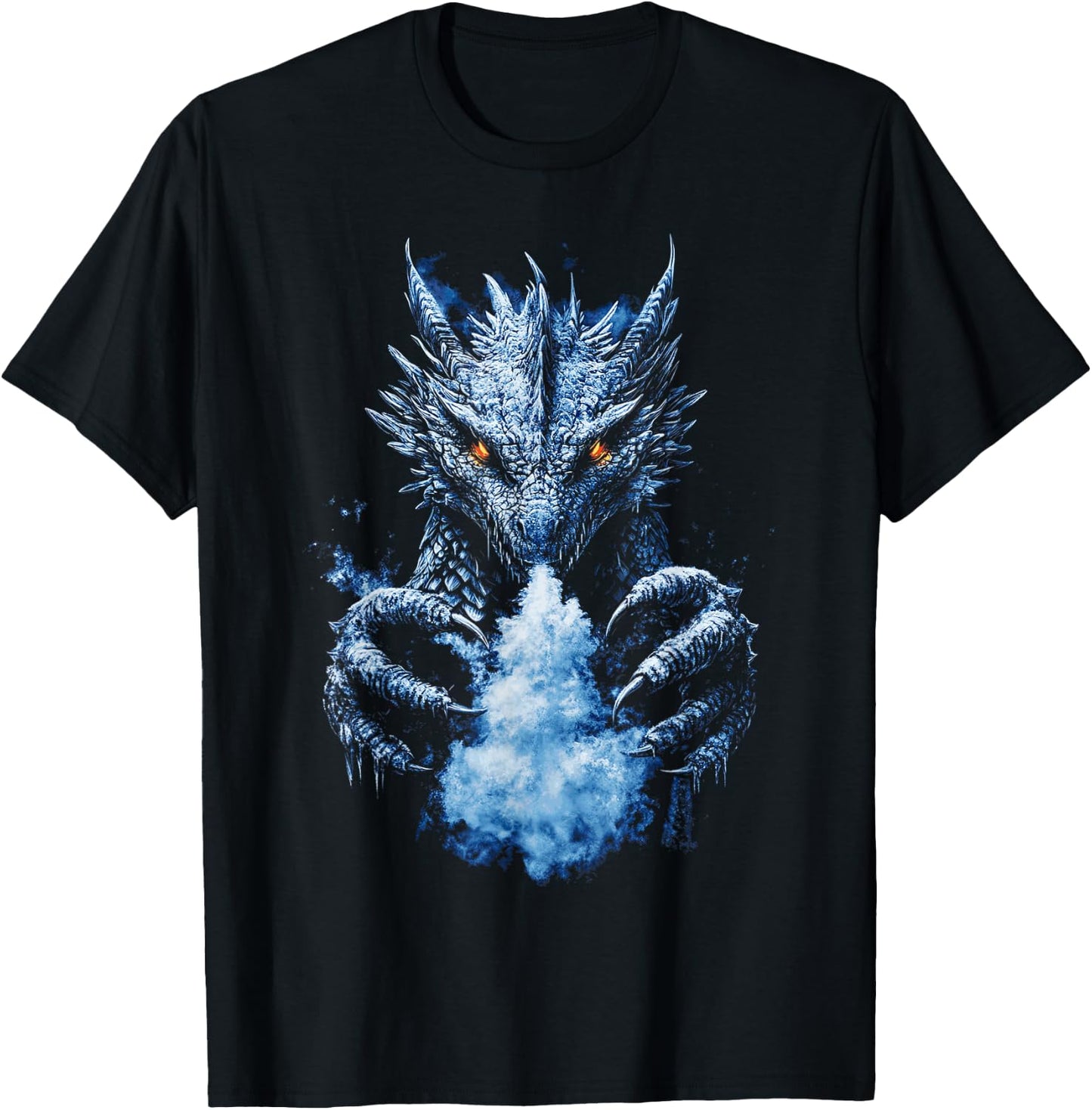 Frost Dragon Ice Dragon T-Shirt - T-Shirt | Black