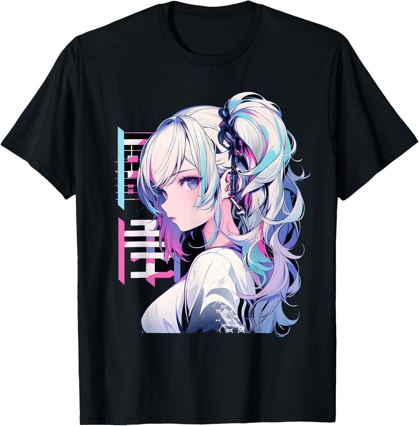 Manga Anime Ästhetische Cyberpunk Techwear Harajuku T-Shirt - T-Shirt | Black