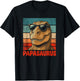 Papasaurus Funny Dad Dinosaur T-Shirt - T-Shirt | Black