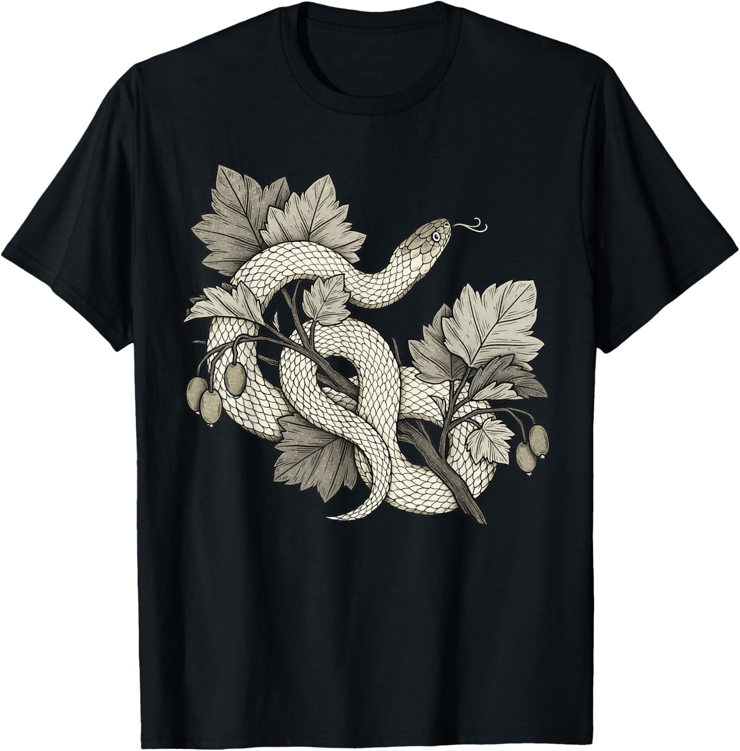 Snake Alternative Gothic Witchcraft Occult Dark Academia Art T-Shirt - T-Shirt | Black