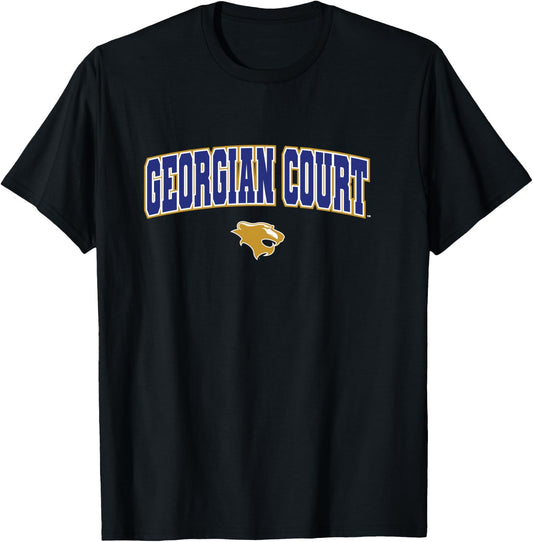 Georgian Court University Lions Arch Logo T-Shirt - T-Shirt | Black