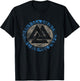 Viking Nordische Mythologie Wikinger Knoten Valknut Wotan , black T-Shirt - T-Shirt | Black