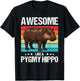 Pygmy Hippos Awesome like a Pygmy Hippo T-Shirt - T-Shirt | Black