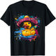 Rubber Duck Watercolor Mexican Sombrero Rubber Duckie T-Shirt - T-Shirt | Black