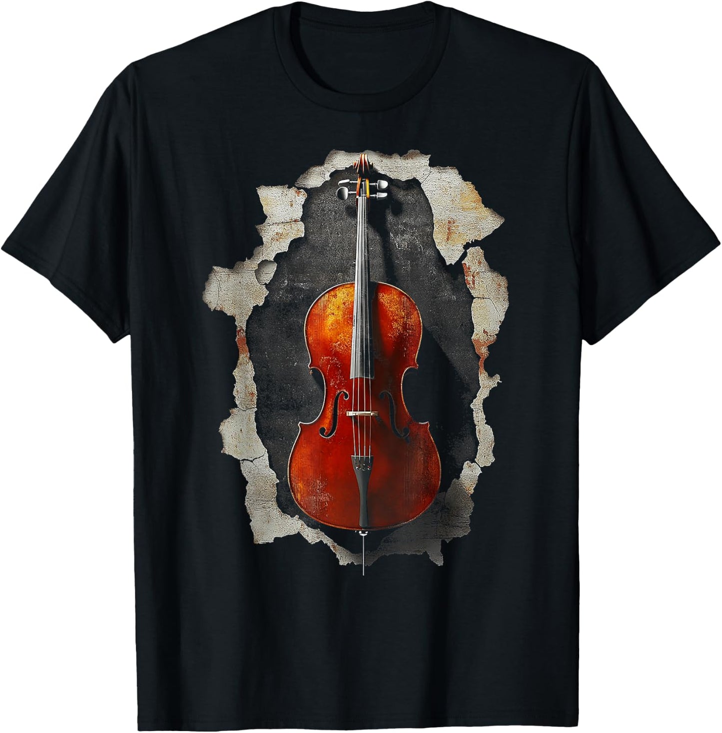 Cello Music Instrument Graphic Art Cello T-Shirt - T-Shirt | Black