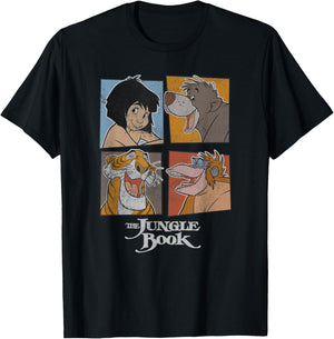Disney The Jungle Book Character Box Up Poster T-Shirt - T-Shirt | Black