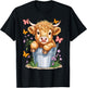 MINI Highland Cow Graphic Long T-Shirt - T-Shirt | Black