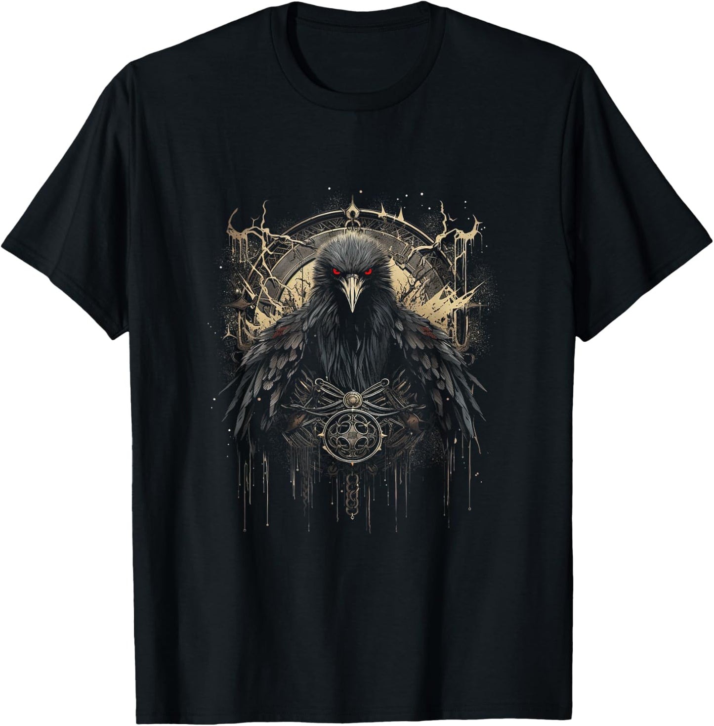Odin Raven Odin's Raven Viking Valhalla Pagan T-Shirt - T-Shirt | Black