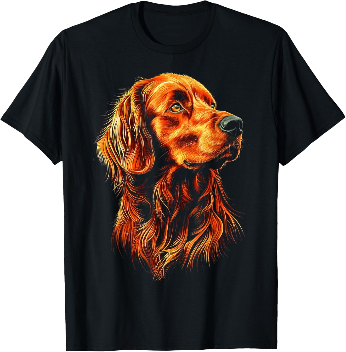 Irish Setter Dog Graphic Pet Art Irish Setter T-Shirt - T-Shirt | Black