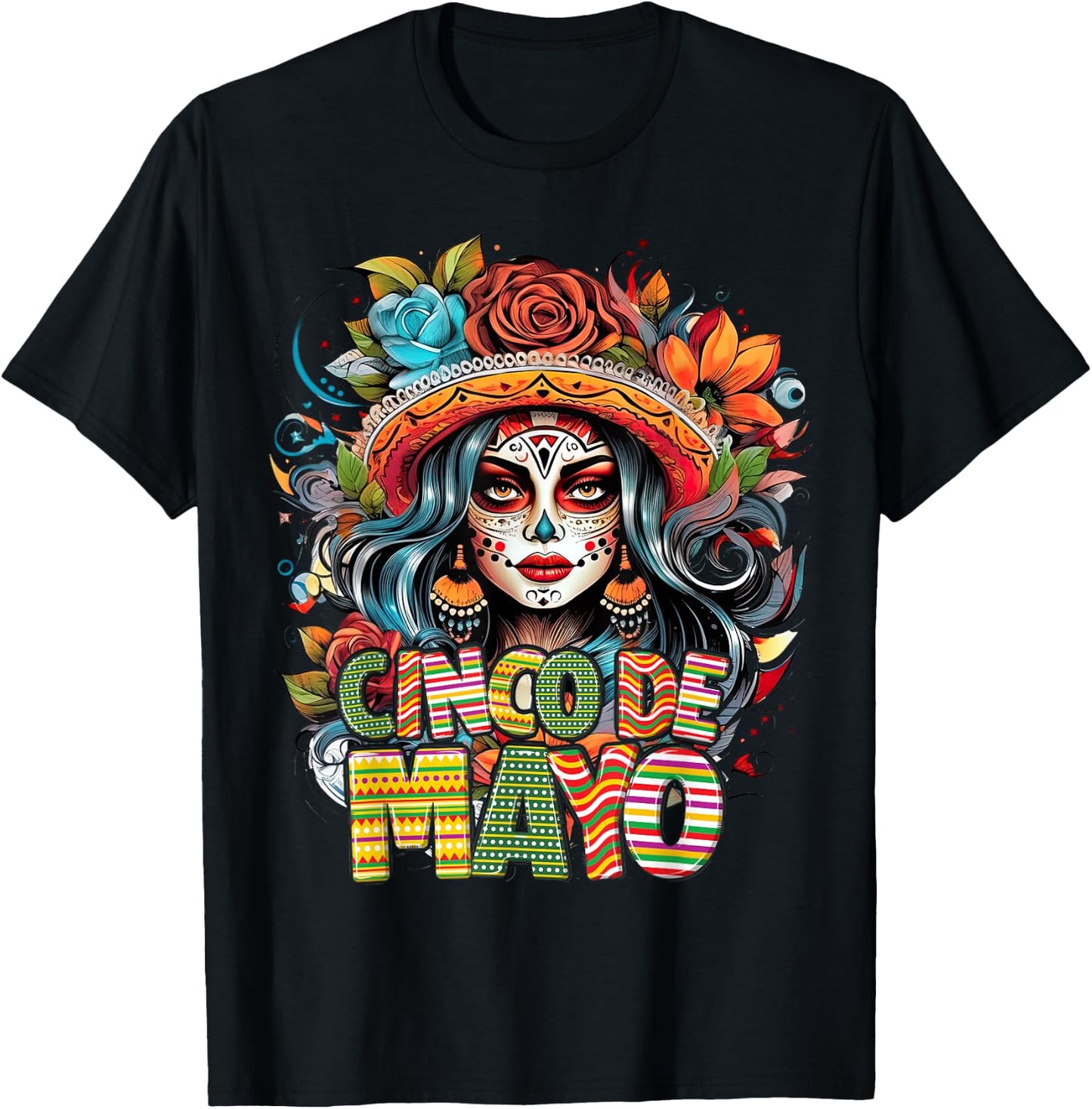 Cinco De Mayo Girl Mexican Fiesta 5 De Mayo T-Shirt - T-Shirt | Black