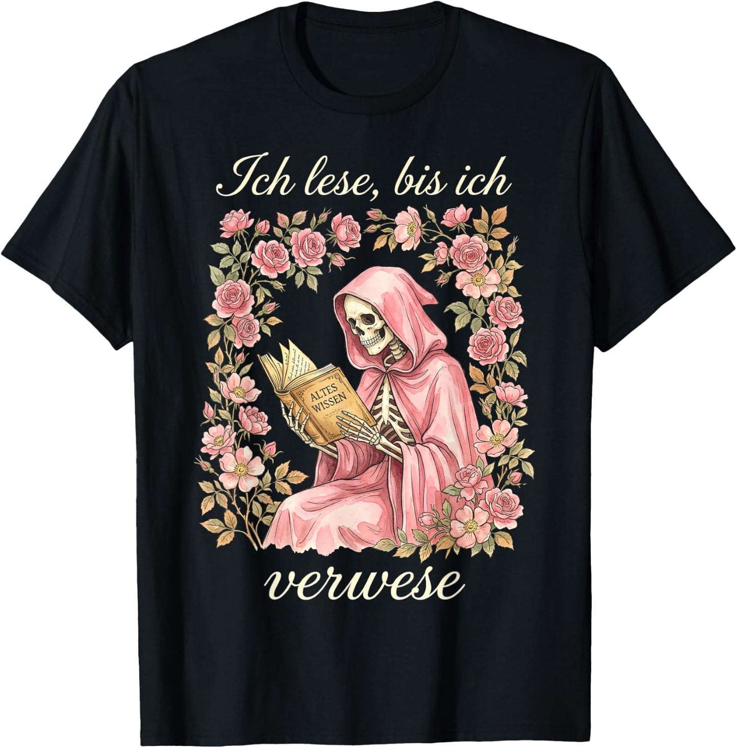 Ich lese bis ich verwese Bücherwurm Lesen T-Shirt - T-Shirt | Black