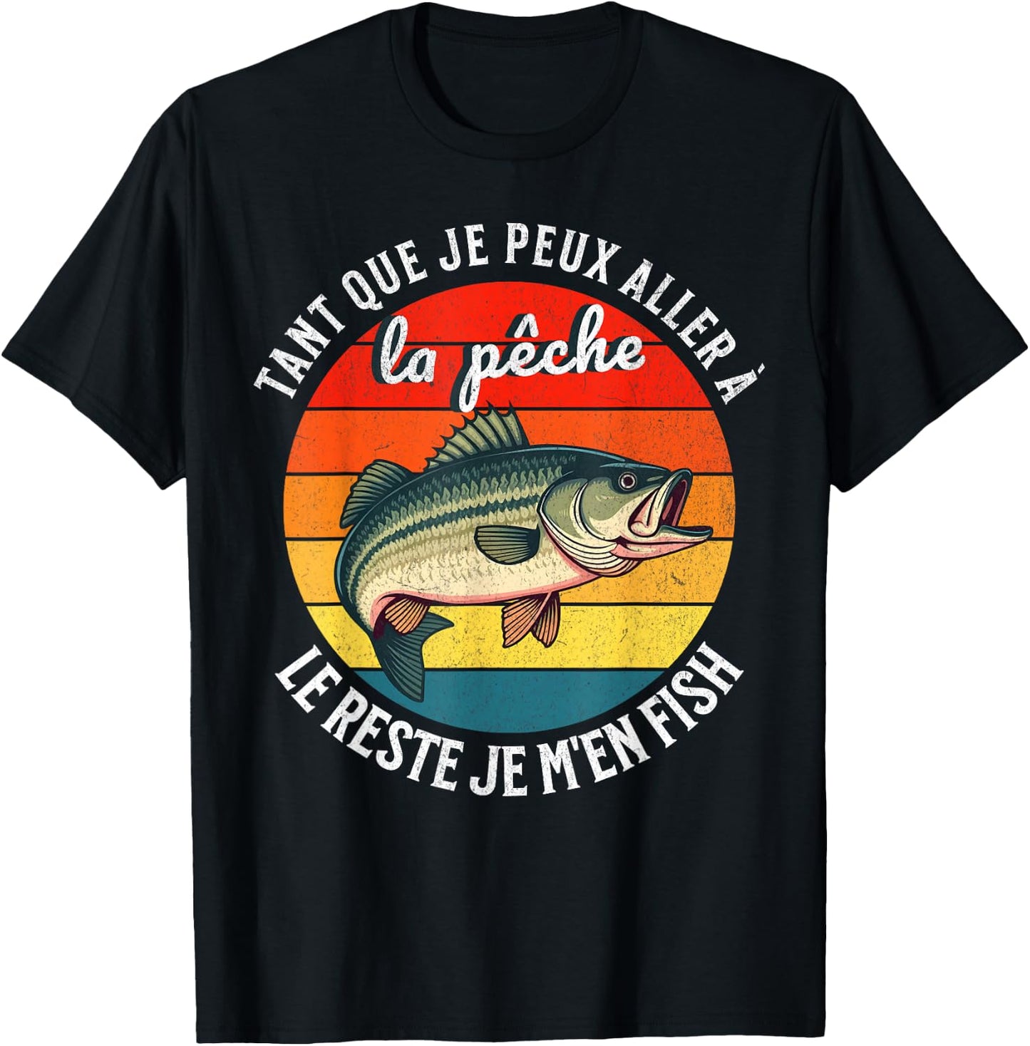 Fishing The Rest I M'en Fish For Fisherman , Black, S T-Shirt - T-Shirt | Black