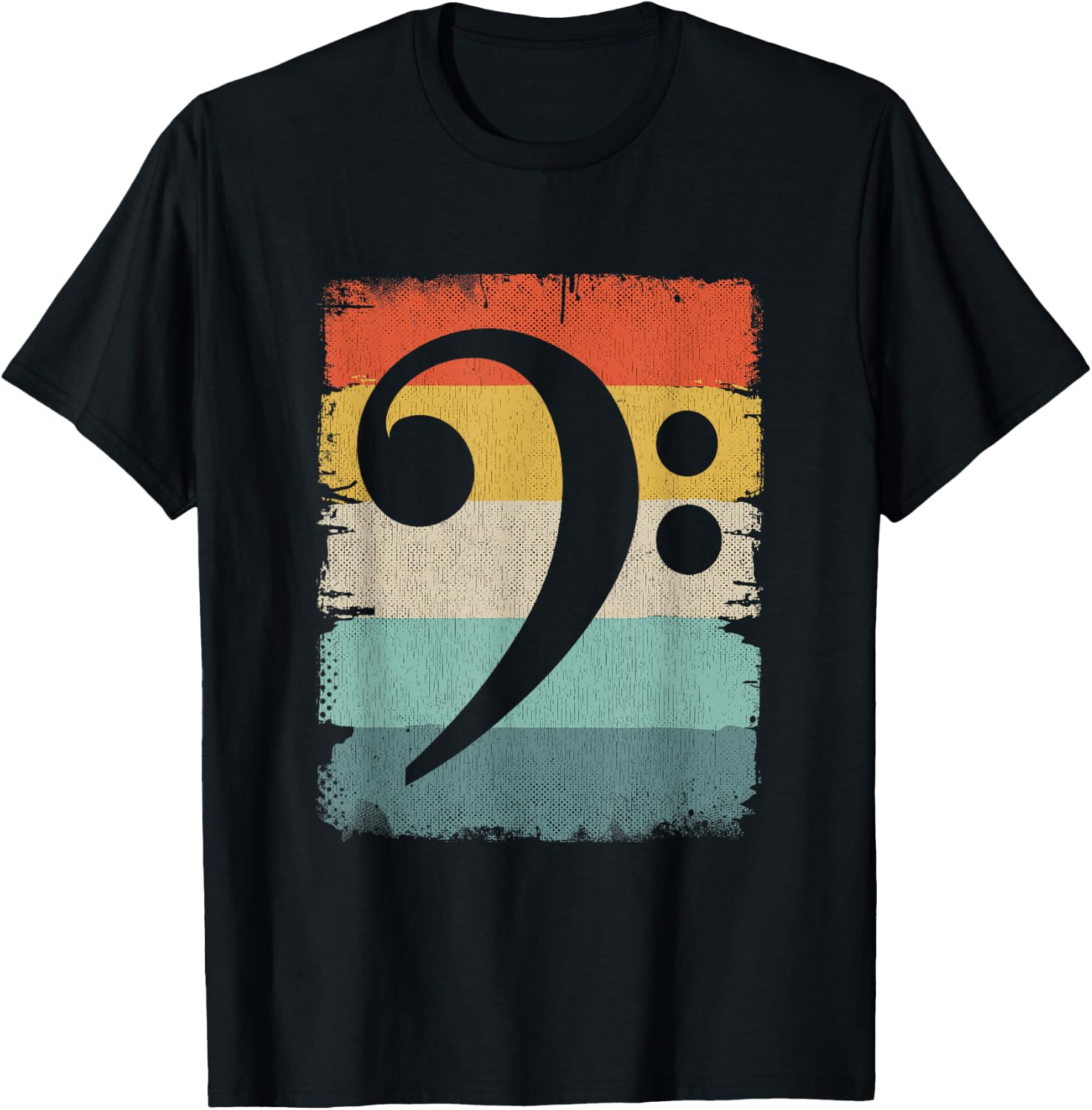 Bass Player Music Apparel Bassschlüssel T-Shirt - T-Shirt | Black