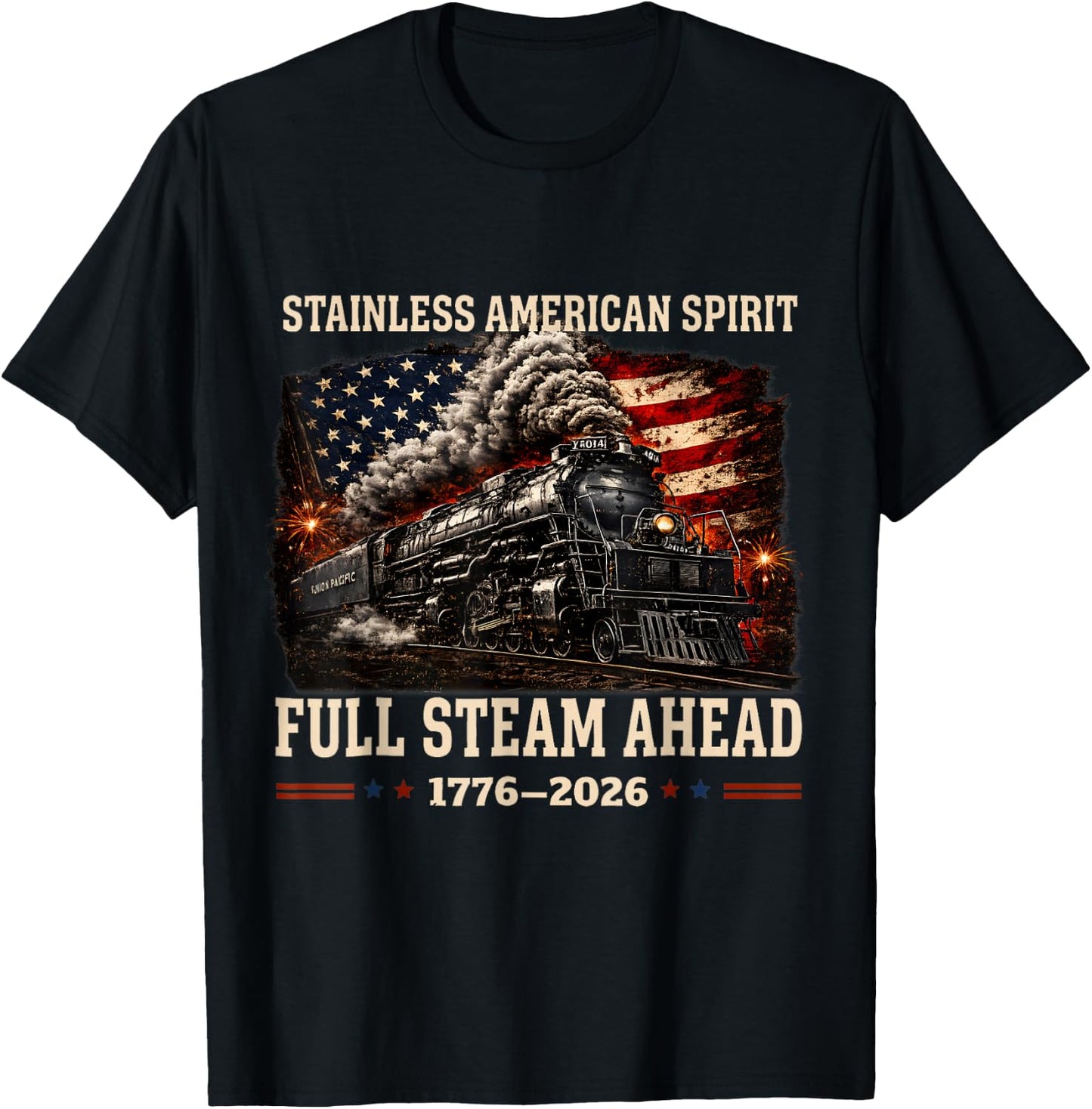Big Boy 4014 Vintage Steam Locomotive Railroad Train Engine T-Shirt - T-Shirt | Black