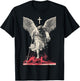 Saint Michael Archangel Urban Streetwear Heavy Metal Y2K T-Shirt - T-Shirt | Black