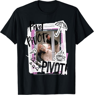Friends Pivot Pivot Sofa Scene Ross , Blue, S T-Shirt - T-Shirt | Black