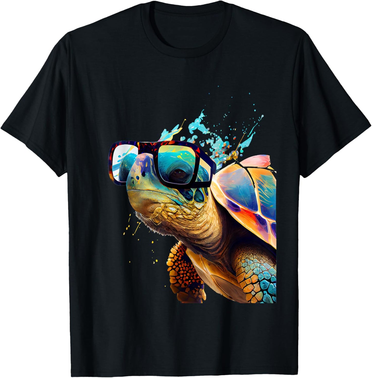 Schildkröte mit Sonnenbrille T-Shirt - T-Shirt | Black