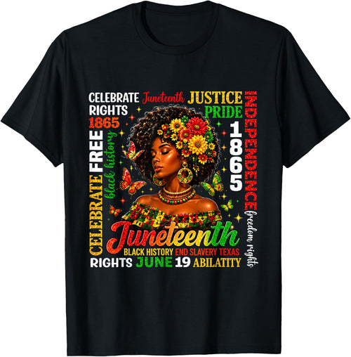 Juneteenth Freedom Black History Afro Woman