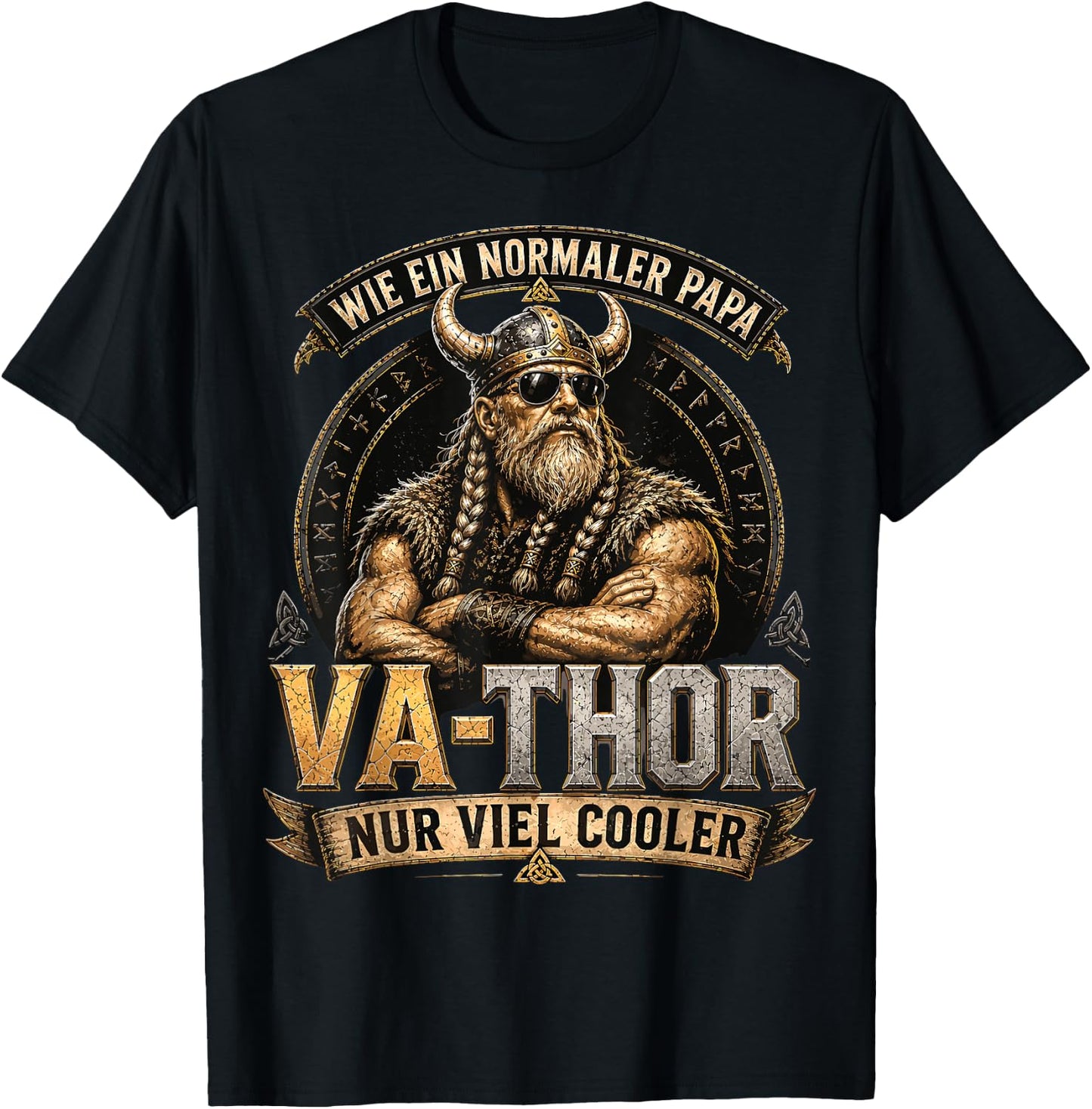 Papa Geschenk Papa Vatertag Shirt Herren Lustig Papa T-Shirt - T-Shirt | Black