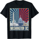 Retro Capitol Hill Washington DC American Flag 4th Of July T-Shirt - T-Shirt | Black