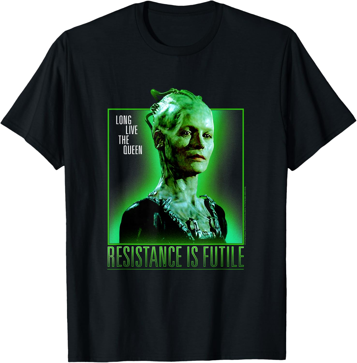 Star Trek: First Contact Day Long Live The Queen Borg T-Shirt - T-Shirt | Black